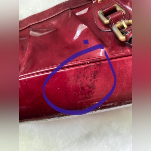 Vintage Michel Angelo red patent leather red purse - Picture 7 of 16